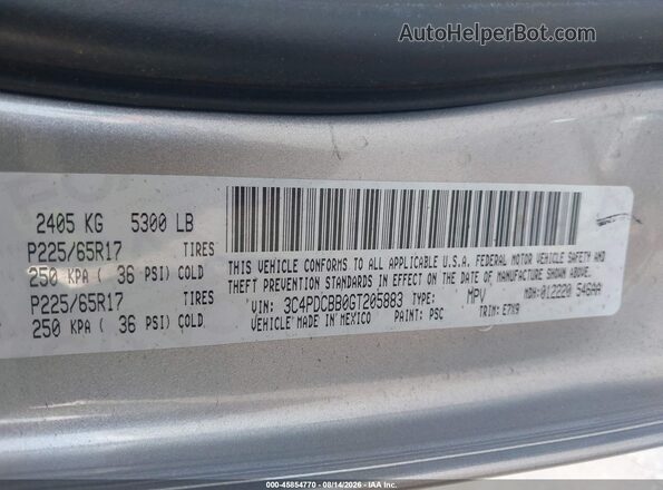 3C4PDCBB0GT205883 2016 DODGE JOURNEY Silver Engine compartment view