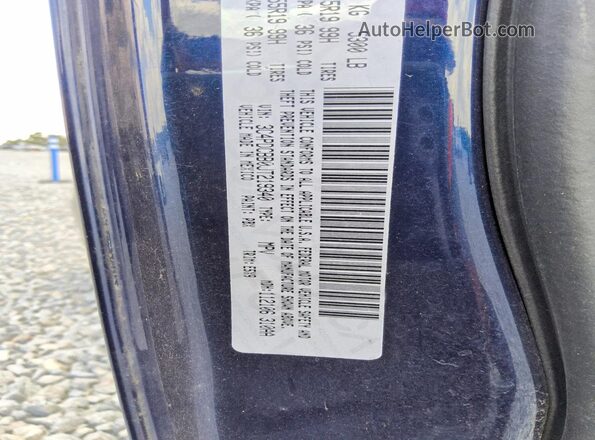 3C4PDCBB0JT219340 2018 DODGE JOURNEY Blue Вид наклейки з VIN-кодом