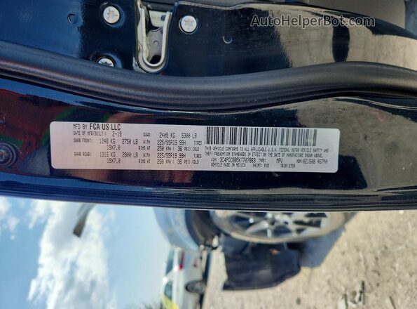 3C4PDCBB5KT707863 2019 DODGE JOURNEY Black Vista de la etiqueta del VIN