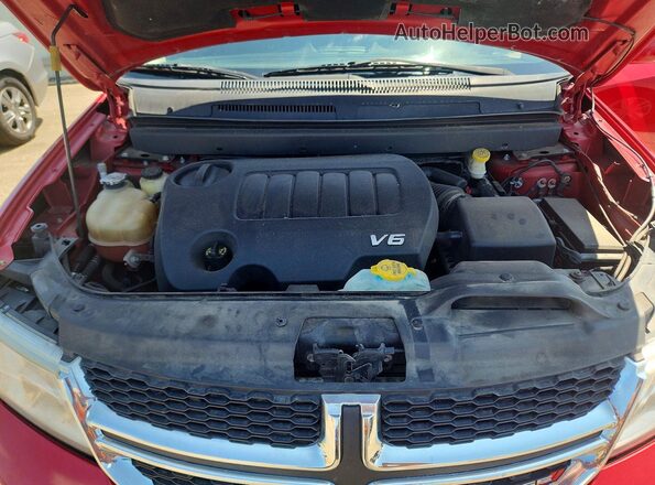 3C4PDCBG0HT571775 2017 DODGE JOURNEY Red ძრავის განყოფილების ხედი