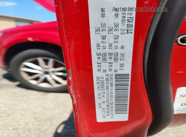 3C4PDCBG0HT571775 2017 DODGE JOURNEY Red VIN კოდის სტიკერის ხედი