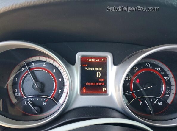 3C4PDCBG2HT571468 2017 DODGE JOURNEY Black ხელსაწყოთა პანელის ხედი