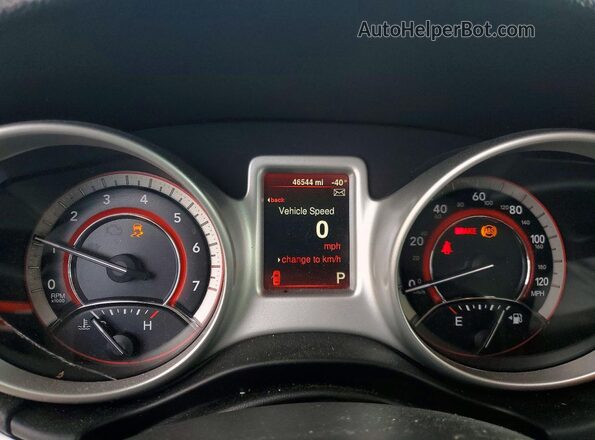 3C4PDCBG3GT228635 2016 DODGE JOURNEY Black ხელსაწყოთა პანელის ხედი