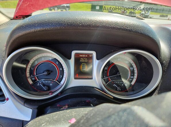 3C4PDCBG3JT503833 2018 DODGE JOURNEY Red Instrument cluster view