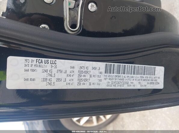 3C4PDCBG7HT523562 2017 DODGE JOURNEY Black Շարժիչի բաժամունքի տեսք