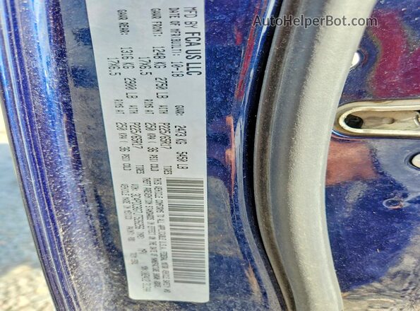 3C4PDCBG7JT526256 2018 DODGE JOURNEY Blue VIN sticker view