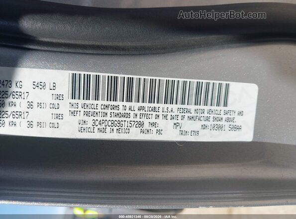 3C4PDCBG9GT157280 2016 DODGE JOURNEY Silver Widok komory silnika