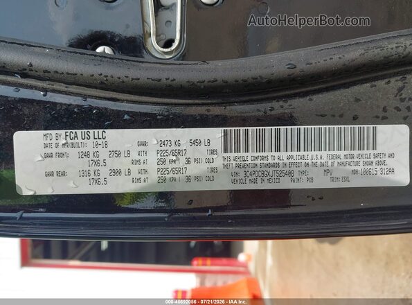 3C4PDCBGXJT525408 2018 DODGE JOURNEY Черный Вид подкапотного пространства