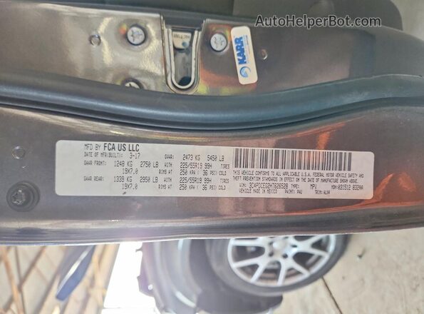 3C4PDCEG2HT626528 2017 DODGE JOURNEY Серый Вид наклейки с VIN-кодом