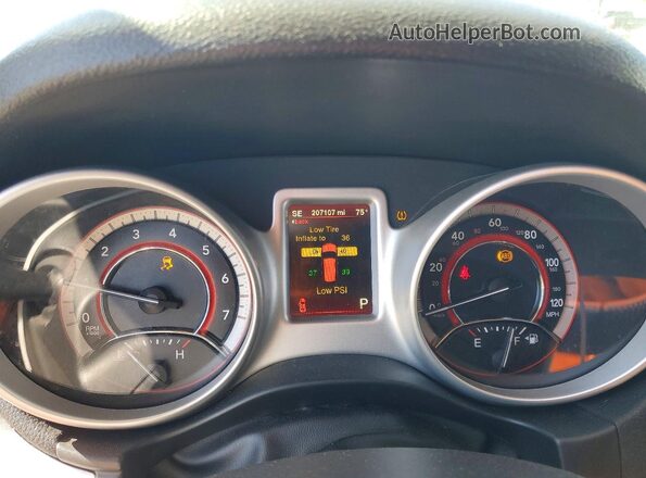 3C4PDCEG3GT218599 2016 DODGE JOURNEY Silver ხელსაწყოთა პანელის ხედი