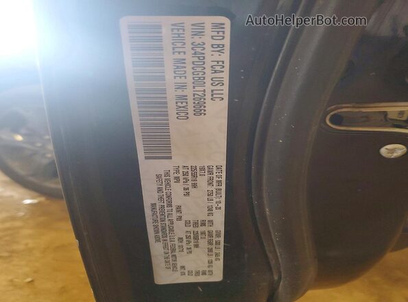 3C4PDCGB0LT269666 2020 DODGE JOURNEY Black Widok naklejki z numerem VIN
