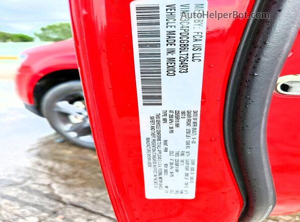 3C4PDCGB6LT264973 2020 DODGE JOURNEY Красный Панорамный вид салона 360°