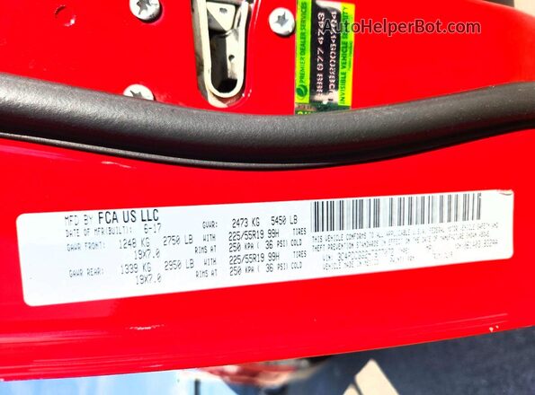 3C4PDCGG2HT677072 2017 DODGE JOURNEY Red Widok naklejki z numerem VIN