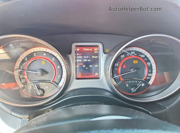 3C4PDCGG2HT677072 2017 DODGE JOURNEY Red ხელსაწყოთა პანელის ხედი