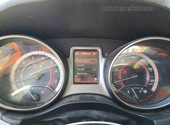 3C4PDCGG3GT146199 2016 DODGE JOURNEY Red ხელსაწყოთა პანელის ხედი