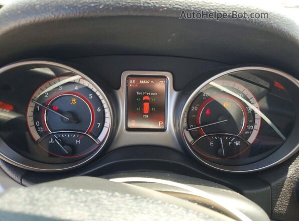 3C4PDCGG4HT613311 2017 DODGE JOURNEY Gray Вид щитка приладів