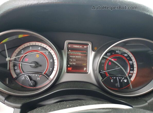 3C4PDCGG4HT705969 2017 DODGE JOURNEY Белый Вид щитка приборов