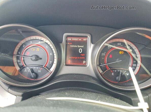 3C4PDCGG6HT644222 2017 DODGE JOURNEY Red Instrument cluster view