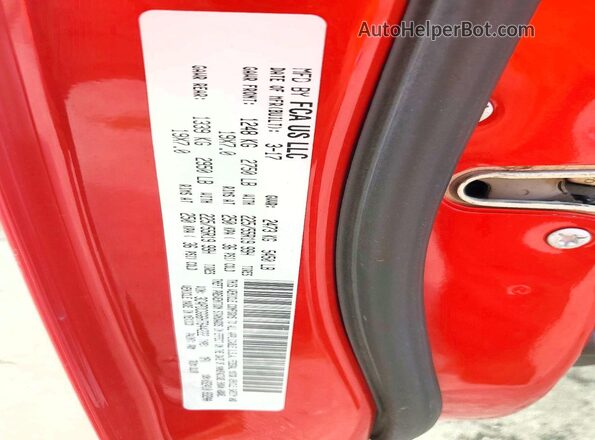3C4PDCGG6HT644222 2017 DODGE JOURNEY Red VIN sticker view