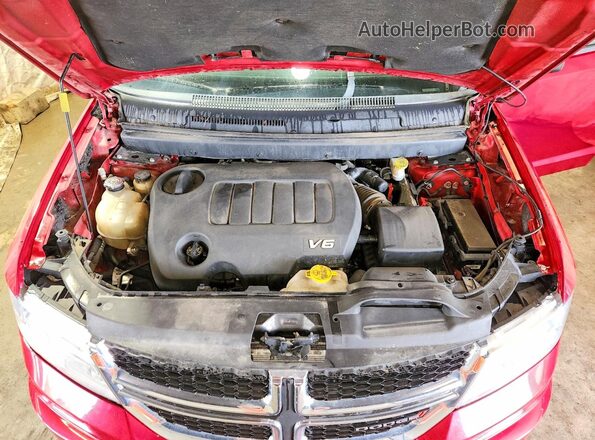 3C4PDDAG3JT389324 2018 DODGE JOURNEY Red Engine compartment view
