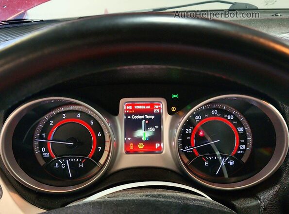 3C4PDDAG3JT389324 2018 DODGE JOURNEY Red Instrument cluster view