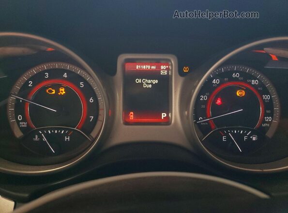3C4PDDAG5HT639107 2017 DODGE JOURNEY Red Вид щитка приладів
