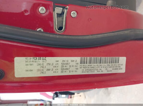 3C4PDDBG3HT677918 2017 DODGE JOURNEY Red Շարժիչի բաժամունքի տեսք