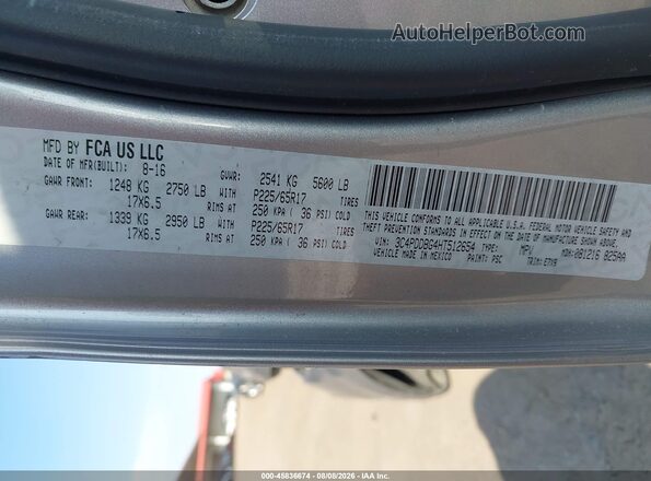 3C4PDDBG4HT512654 2017 DODGE JOURNEY Gray Engine compartment view