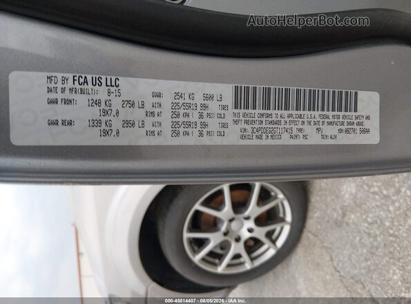 3C4PDDEG2GT117415 2016 DODGE JOURNEY Silver Вид підкапотного простору
