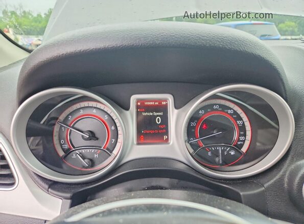 3C4PDDEG3JT159213 2018 DODGE JOURNEY Gray ხელსაწყოთა პანელის ხედი