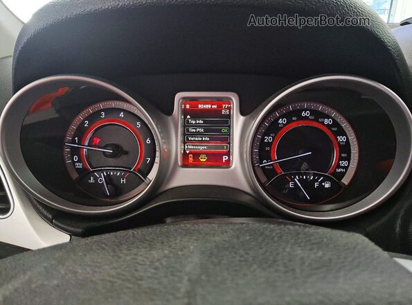 3C4PDDEG7JT323191 2018 DODGE JOURNEY Red Instrument cluster view