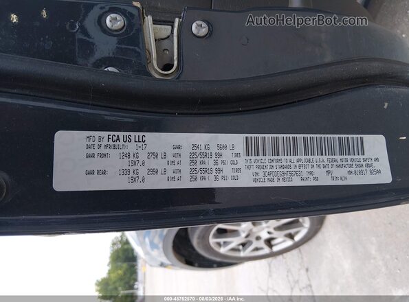 3C4PDDEG9HT567631 2017 DODGE JOURNEY Gray Vista del compartimento del motor