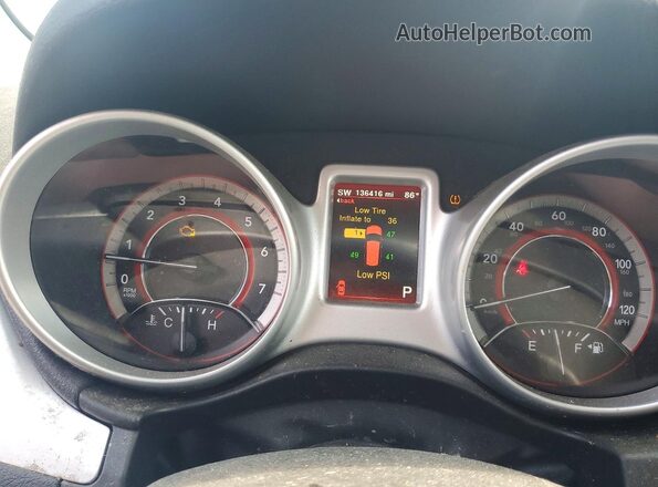 3C4PDDEGXHT623379 2017 DODGE JOURNEY Gray Вид щитка приладів