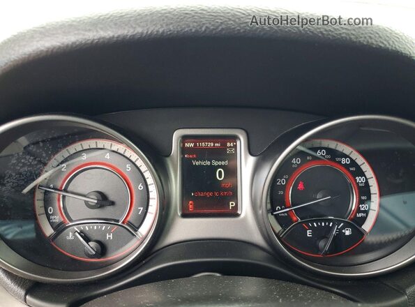 3C4PDDGG2HT549100 2017 DODGE JOURNEY Белый Вид щитка приборов