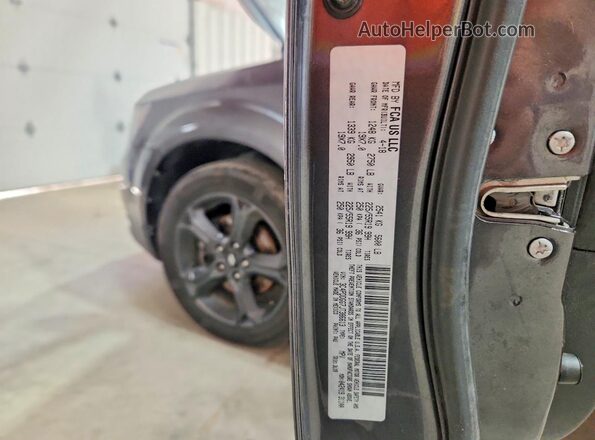 3C4PDDGG7JT386613 2018 DODGE JOURNEY Gray Widok naklejki z numerem VIN