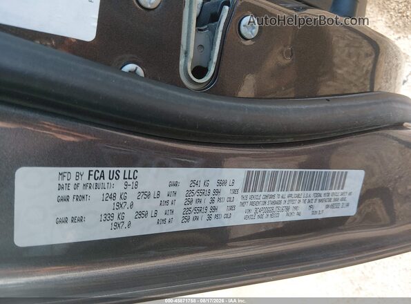 3C4PDDGG9JT516780 2018 DODGE JOURNEY Бежевый Вид подкапотного пространства