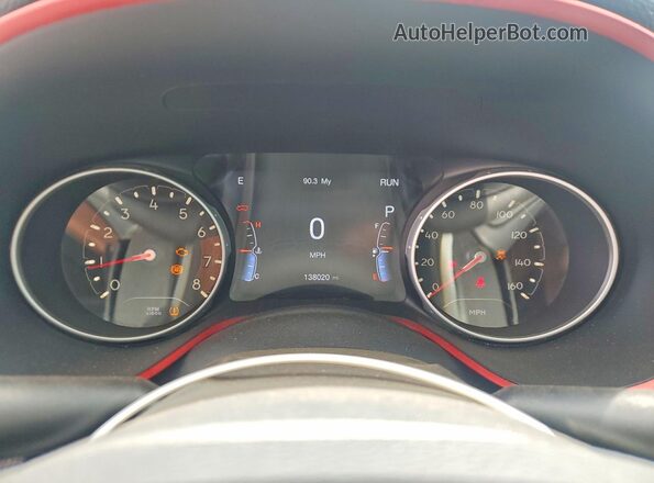 3C5NJDDB7KT799268 2019 JEEP COMPASS Gray Вид щитка приладів