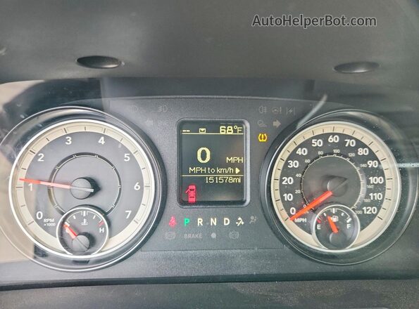 3C6JR6AT8GG116985 2016 RAM 1500 Black Вид щитка приладів