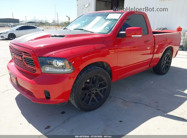 3C6JR6CT1HG794704 2017 RAM 1500 Red წინა მარცხენა ხედი სამი მეოთხედიდან