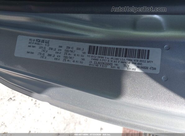 3C6JR6DG9KG569455 2019 RAM 1500 CLASSIC Silver Вид підкапотного простору