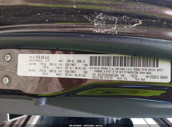 3C6JR7DG2HG691654 2017 RAM 1500 Champagne Engine compartment view