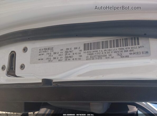3C6JR7DTXGG310340 2016 RAM 1500 White ძრავის განყოფილების ხედი