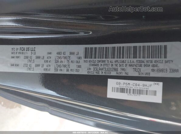 3C6LR4AT3JG312966 2018 RAM 2500 Gray Engine compartment view