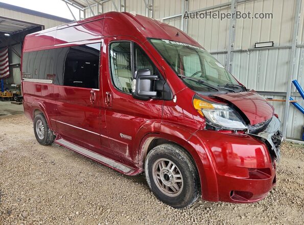3C6LRVBG6ME526955 2021 RAM PROMASTER Burgundy Przód prawy