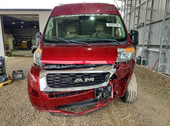3C6LRVBG6ME526955 2021 RAM PROMASTER Burgundy Widok z przodu