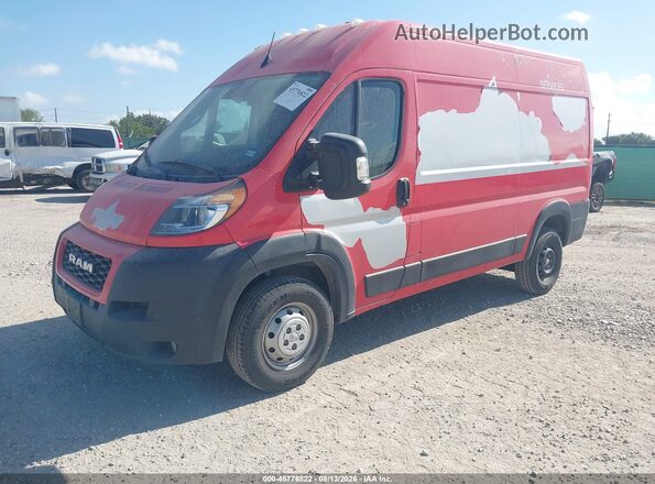3C6LRVBG6NE122586 2022 RAM PROMASTER 1500 Red Առջևի ձախ երեք քառորդ տեսարան