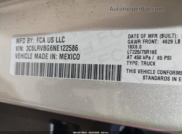 3C6LRVBG6NE122586 2022 RAM PROMASTER 1500 Red Շարժիչի բաժամունքի տեսք