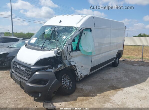 3C6LRVDG3TE195988 2026 RAM PROMASTER 2500 White წინა მარცხენა ხედი სამი მეოთხედიდან