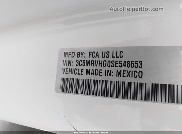 3C6MRVHG0SE548653 2025 RAM PROMASTER 3500 White Engine compartment view