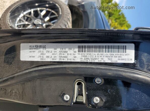 3C6RR6LT6GG292417 2016 RAM 1500 Black Engine compartment view